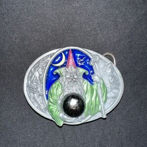 Wizard Belt Buckle with Silver Orb